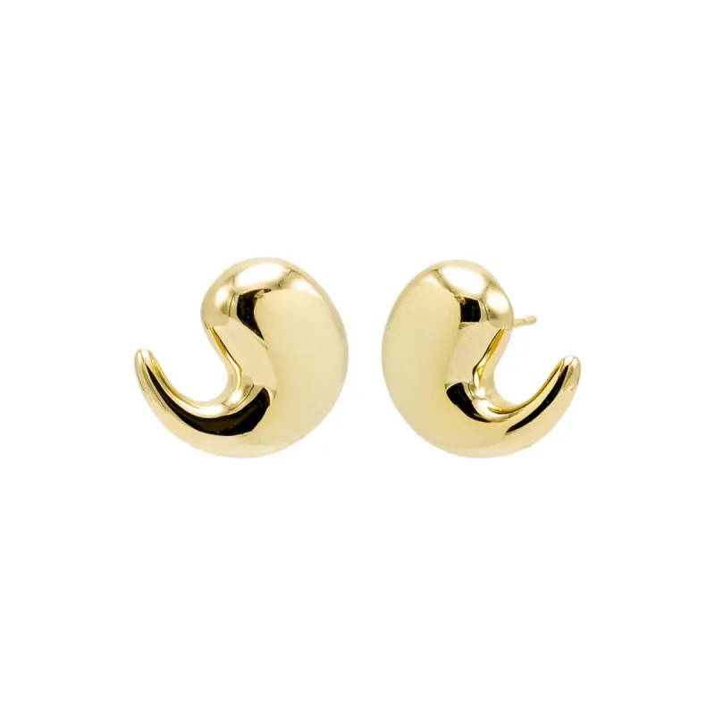 Solid Chunky Teardrop Stud Earring sold by Adina Eden's