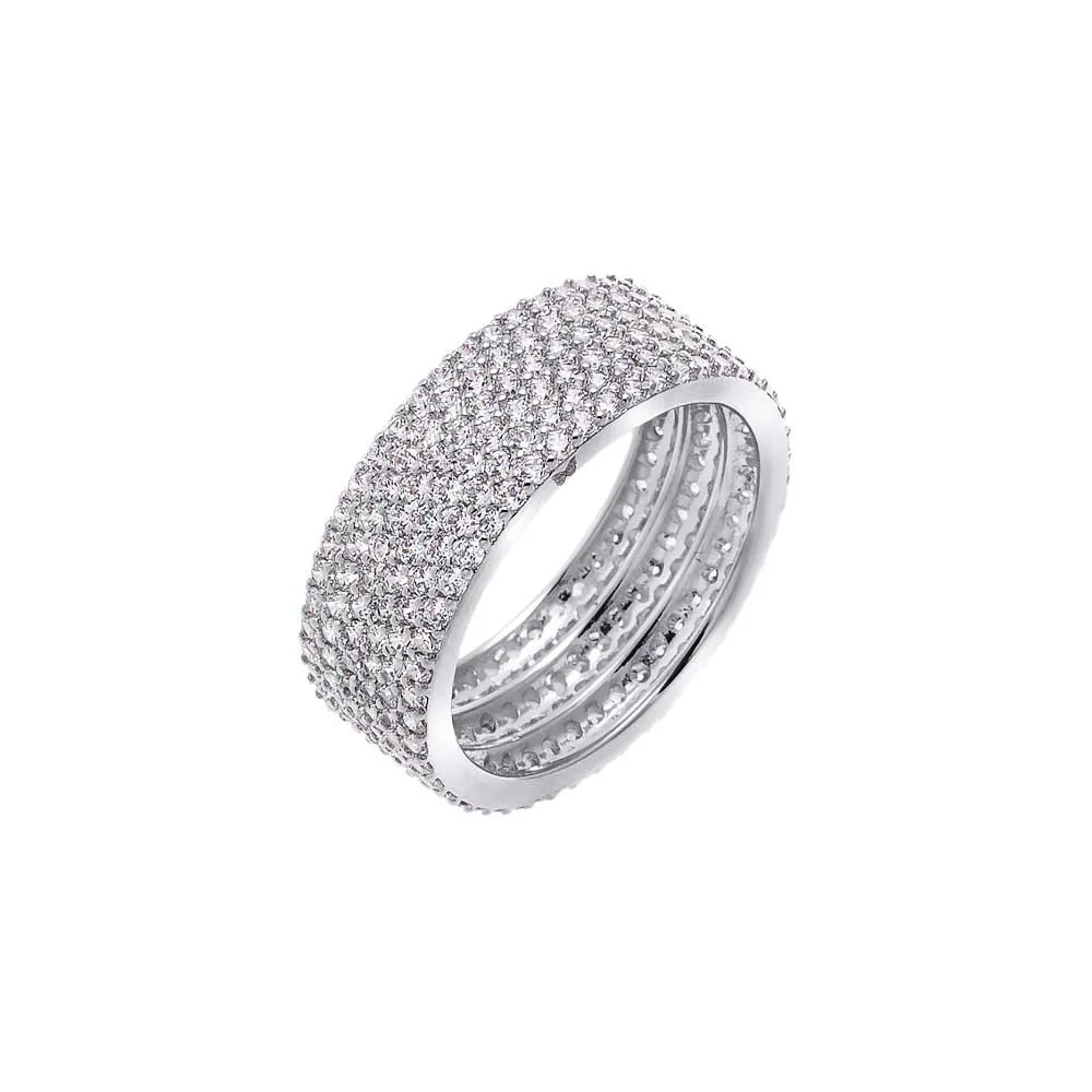 CZ Pavé Wide Eternity Band Ring sold by Adina Eden's product image thumbnail 3