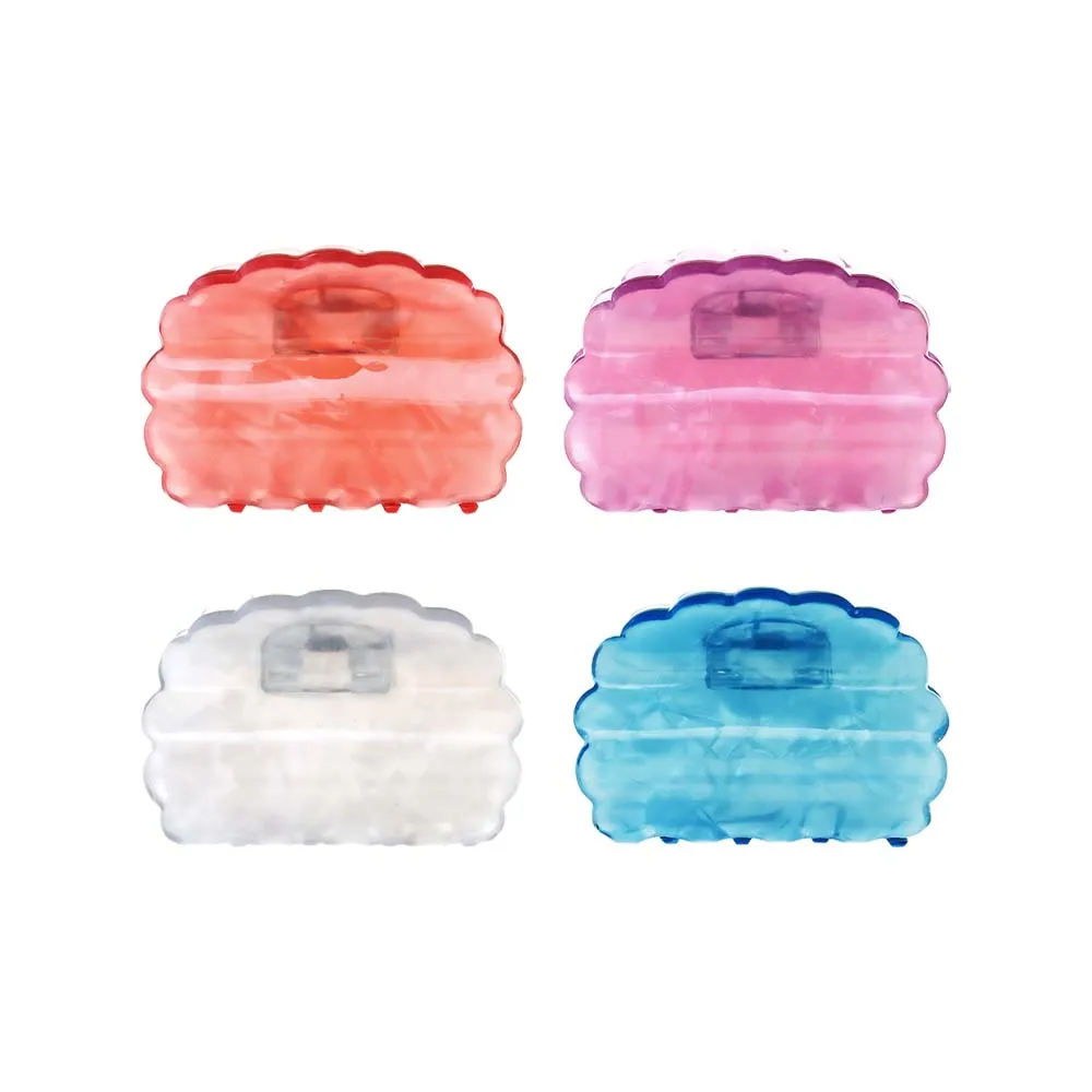 Translucent Scallop Edge Hair Clip Set sold by Adina Eden's