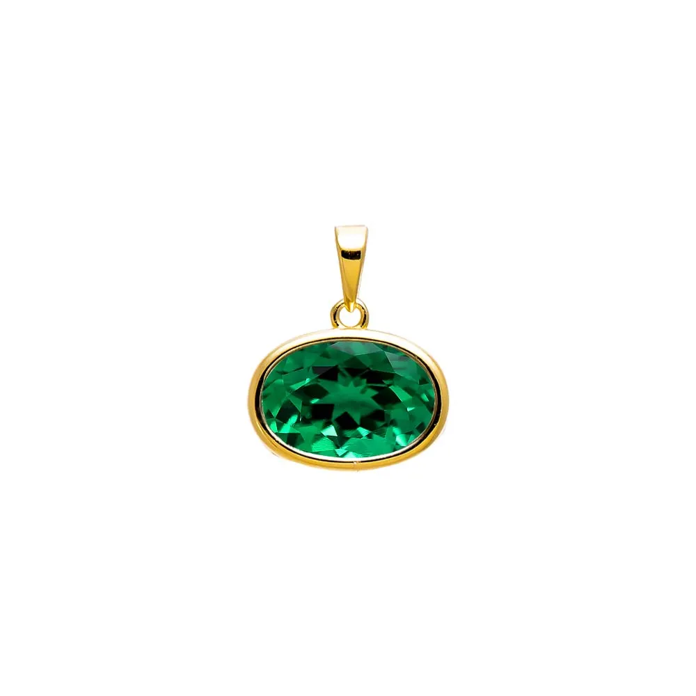 CZ Oval Bezel Charm sold by Adina Eden's product image thumbnail 2