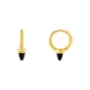 Onyx Spike Huggie Earring sold by Adina Eden's
