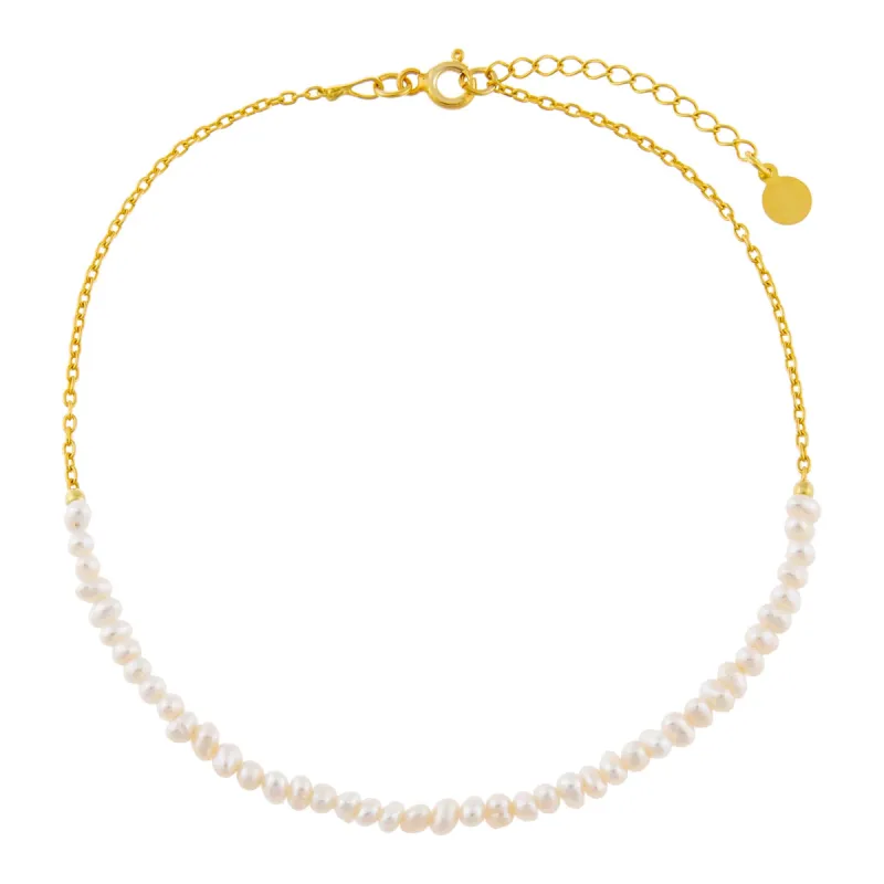 Freshwater Pearl Chain Anklet sold by Adina Eden's