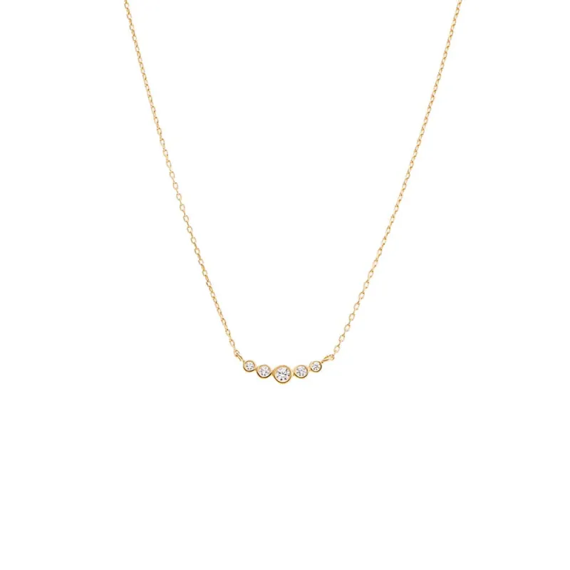 CZ Curved Bezel Bar Pendant Necklace sold by Adina Eden's