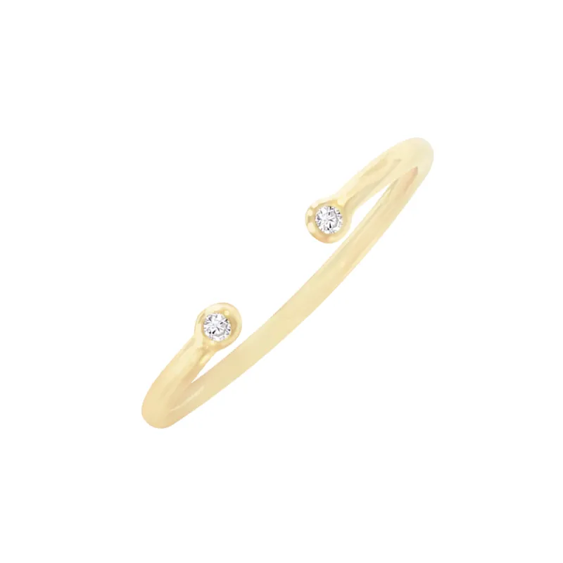 Diamond Adjustable Ring 14K sold by Adina Eden's