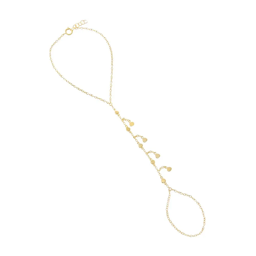 CZ Bezel Dangle Hand Chain sold by Adina Eden's