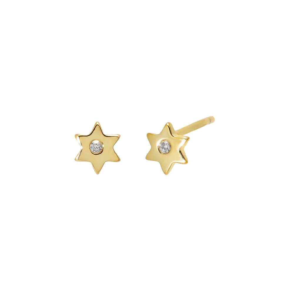 CZ Star Stud Earring sold by Adina Eden's