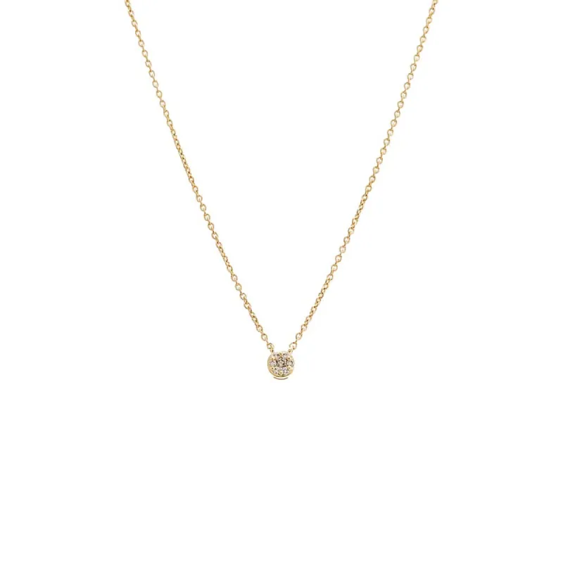 Diamond Mini Flower Necklace 14K sold by Adina Eden's