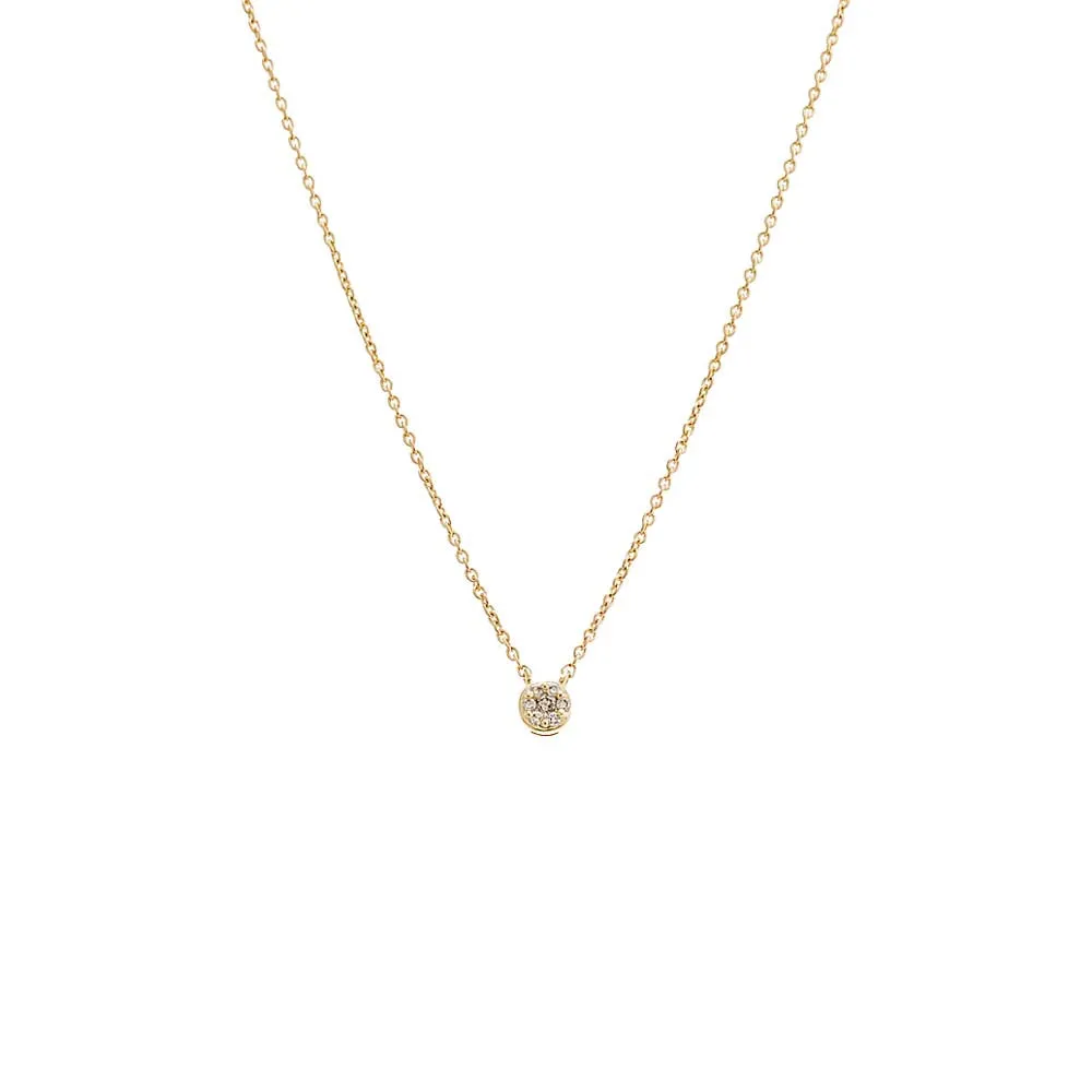 Diamond Mini Flower Necklace 14K sold by Adina Eden's