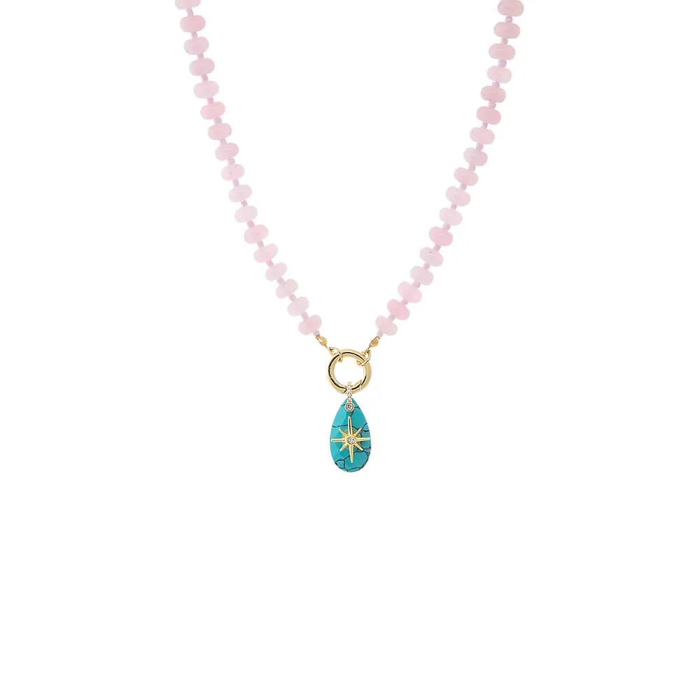 Light Pink Beaded Clicker Necklace sold by Adina Eden's product image thumbnail 2