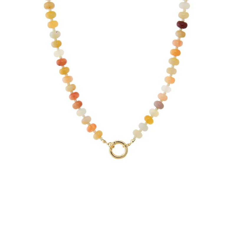 Sunset Mix Beaded Clicker Necklace made by Adina Eden's