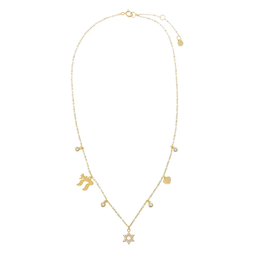 Faith & Love Charm Necklace sold by Adina Eden's product image thumbnail 2