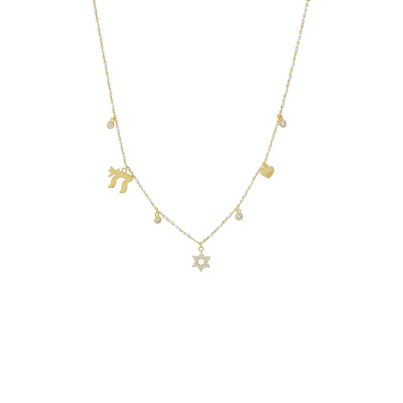 Faith & Love Charm Necklace made by Adina Eden's
