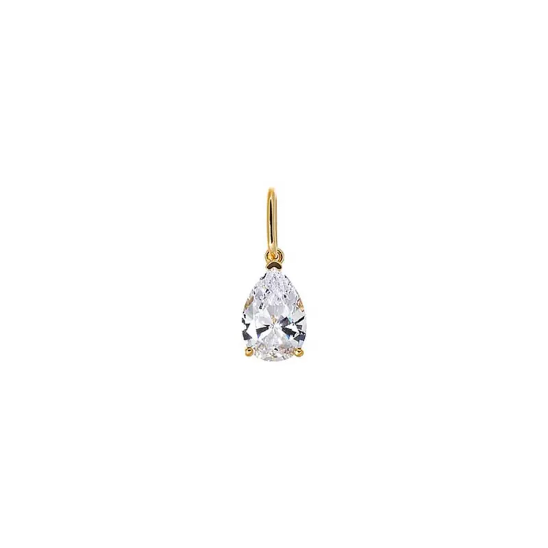 Colored CZ Pear Charm sold by Adina Eden's
