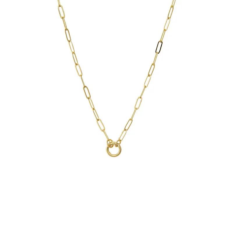 Paperclip Clicker Toggle Link Necklace sold by Adina Eden's