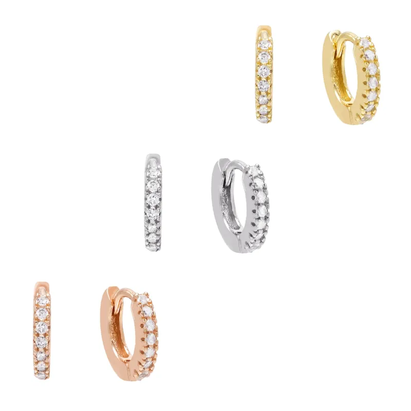 CZ Trio Huggie Earring Combo Set sold by Adina Eden's