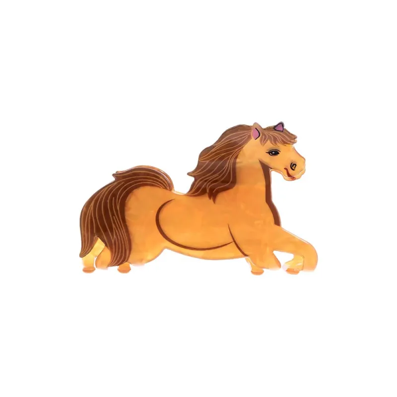 Golden Horse Claw Clip sold by Adina Eden's