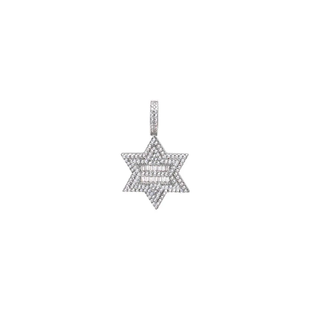 CZ Pave Star Of David Pendant Charm sold by Adina Eden's product image thumbnail 2
