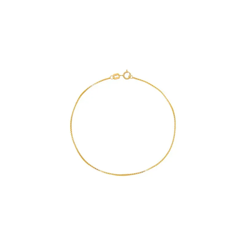 Box Chain Bracelet 14K made by Adina Eden's