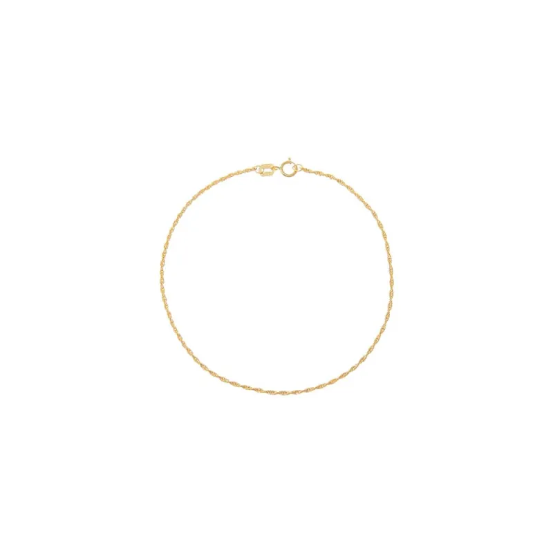 Twisted Rope Chain Bracelet 14K sold by Adina Eden's