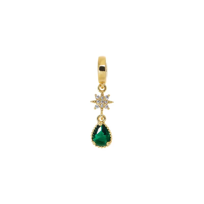 Emerald CZ Drop Star Charm sold by Adina Eden's