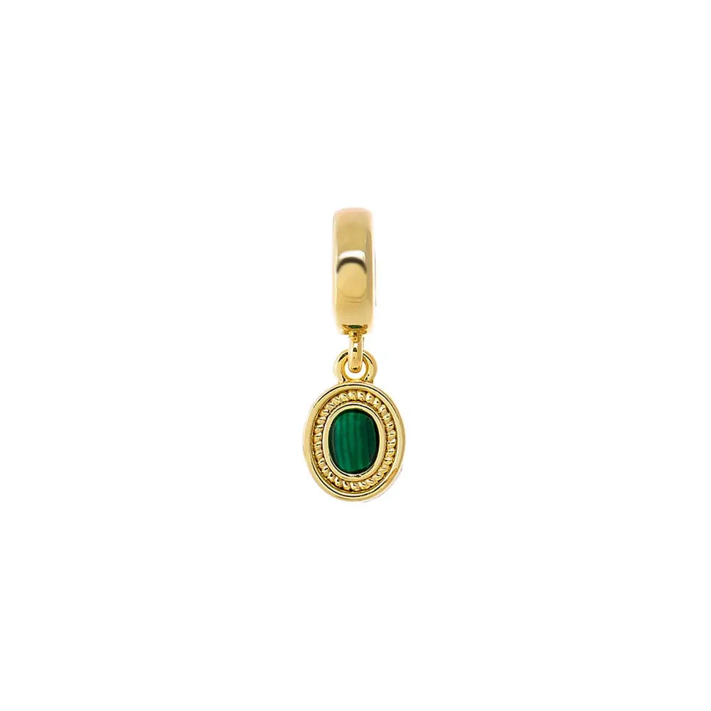 Malachite Stone Oval Charm sold by Adina Eden's