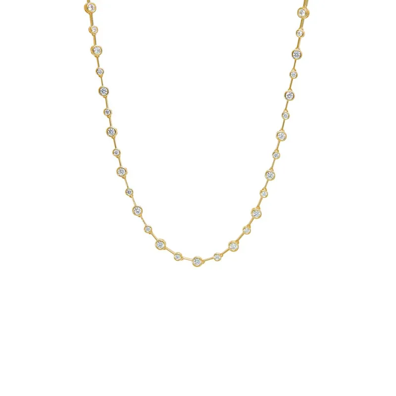 CZ Multi Graduated Tennis Chain Necklace sold by Adina Eden's