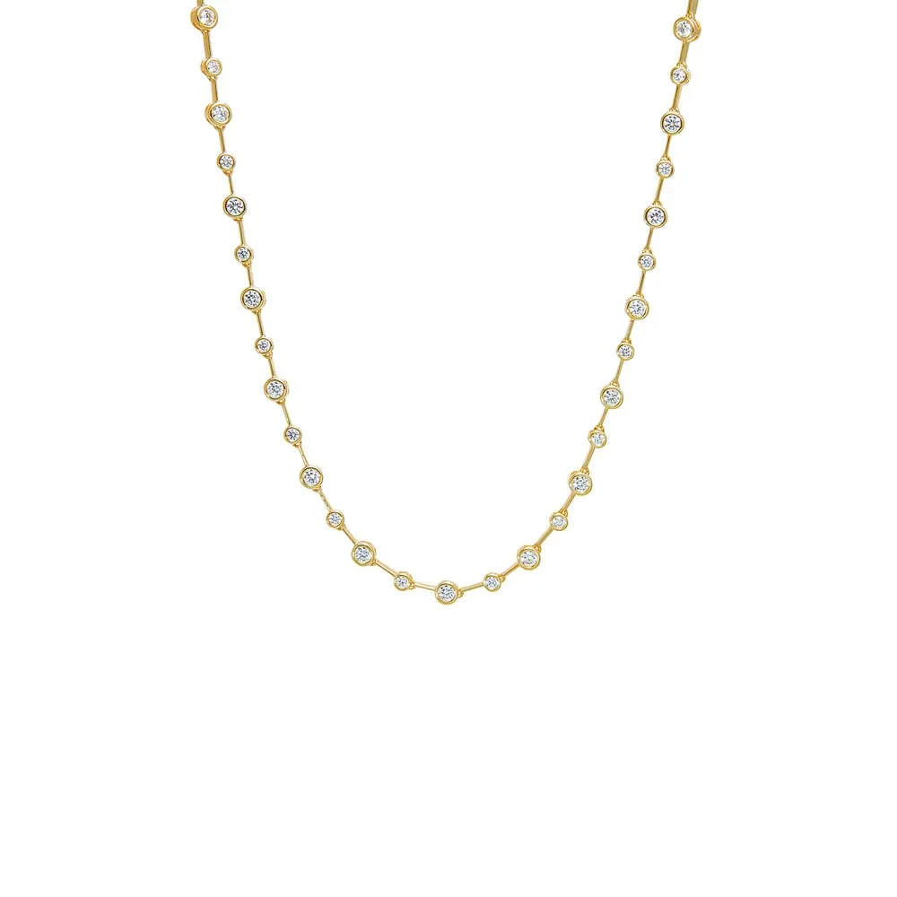 CZ Multi Graduated Tennis Chain Necklace sold by Adina Eden's
