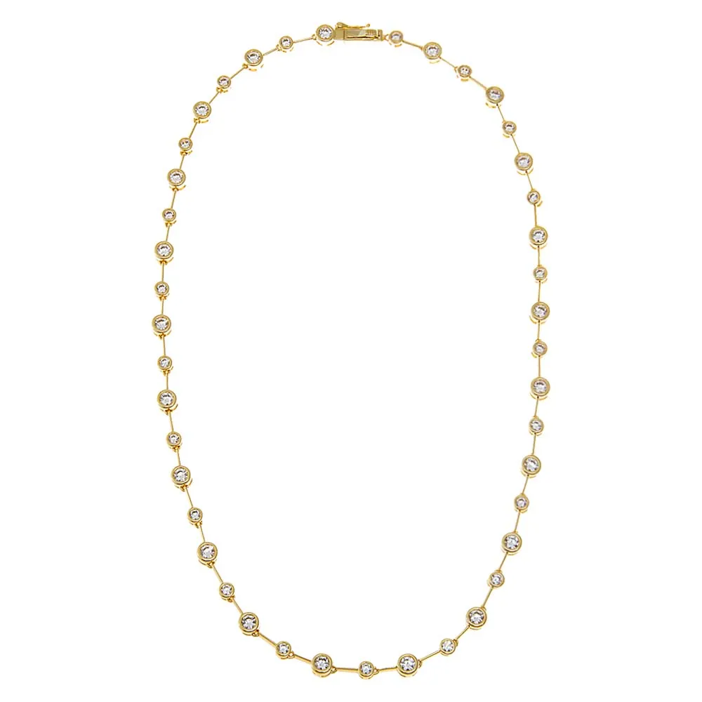 CZ Multi Graduated Tennis Chain Necklace sold by Adina Eden's product image thumbnail 2