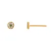 Round Diamond X Emerald Flower Stud Earring 14K sold by Adina Eden's
