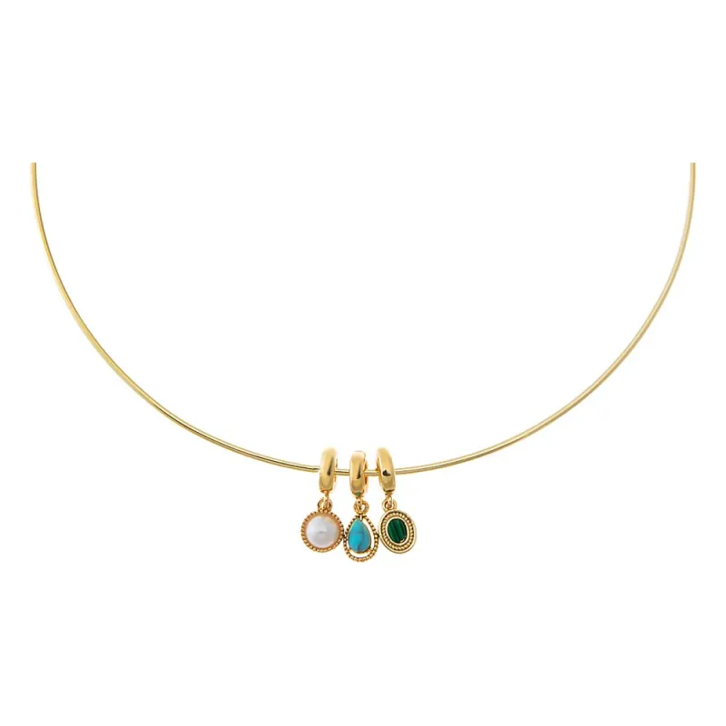 Summer Dangling Solid Thin Wire Choker Necklace made by Adina Eden's