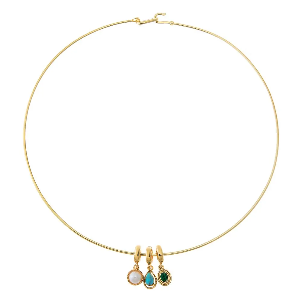 Summer Dangling Solid Thin Wire Choker Necklace sold by Adina Eden's product image thumbnail 2