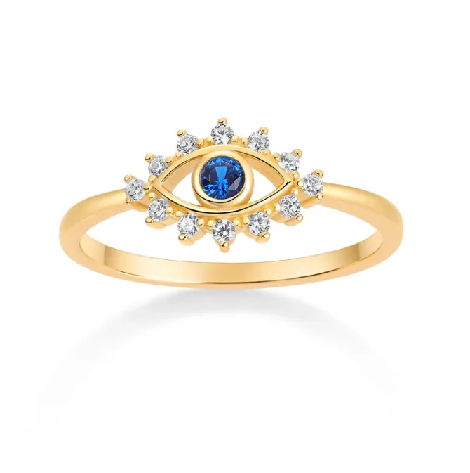 CZ Evil Eye Cutout Ring sold by Adina Eden's