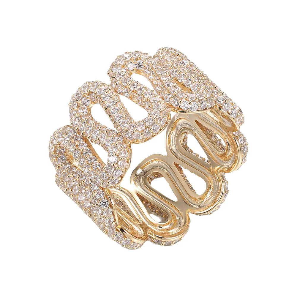 Pave Swirled Zig Zag Ring sold by Adina Eden's