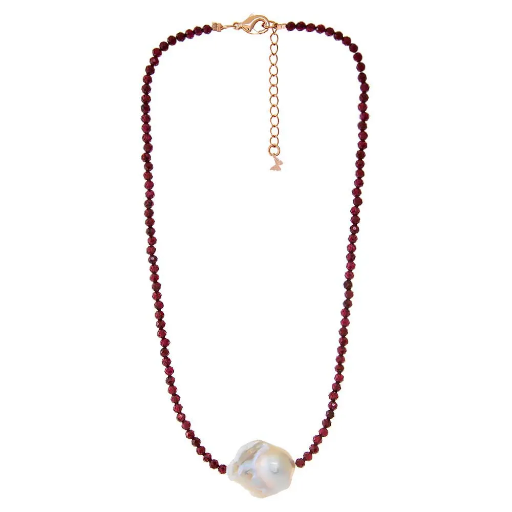 Colored Beaded Chain Baroque Pearl Choker sold by Adina Eden's product image thumbnail 3