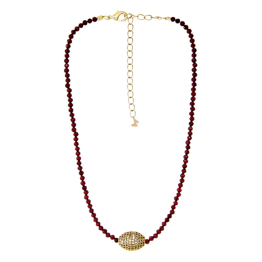 Colored Glass Bead Pave Roller Charm Choker sold by Adina Eden's product image thumbnail 2