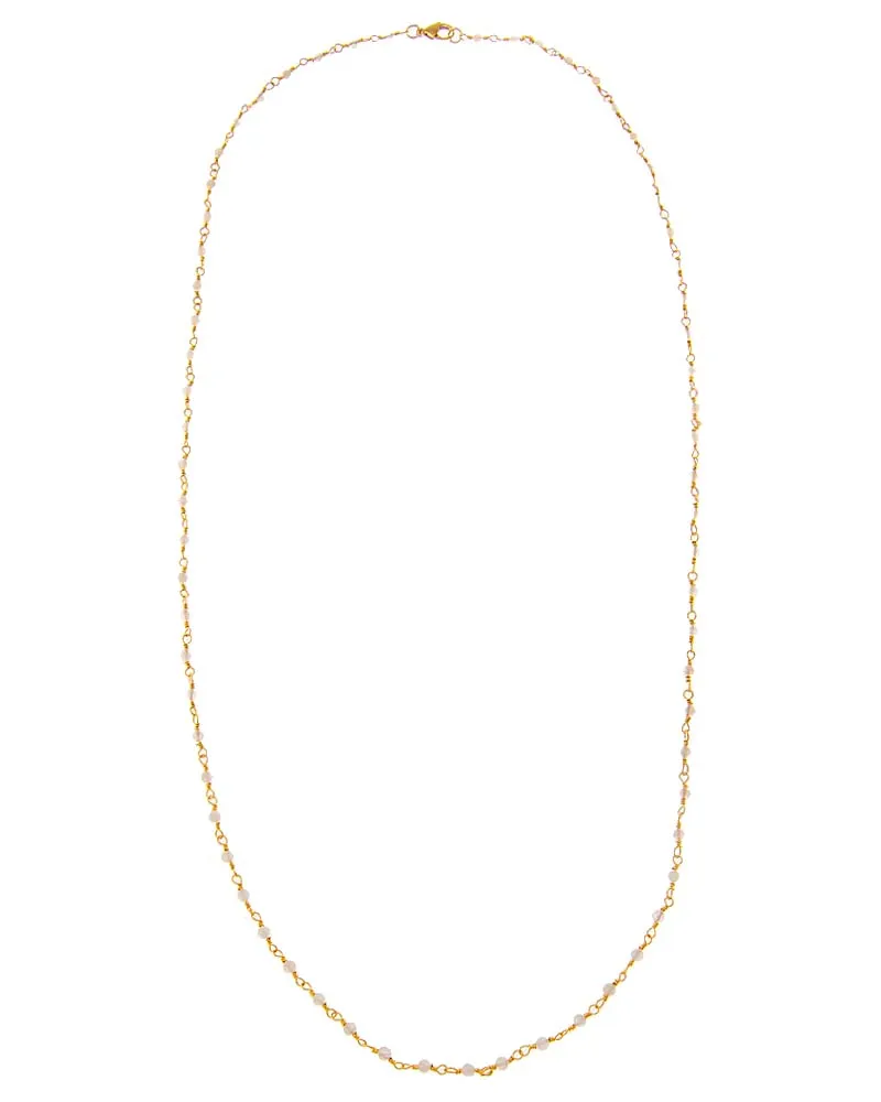 Extra Long Colored Bead Chain W/ Gold Necklace sold by Adina Eden's product image thumbnail 2