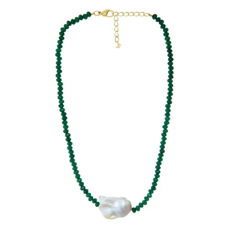 Colored Bead Chain Pearl Choker sold by Adina Eden's