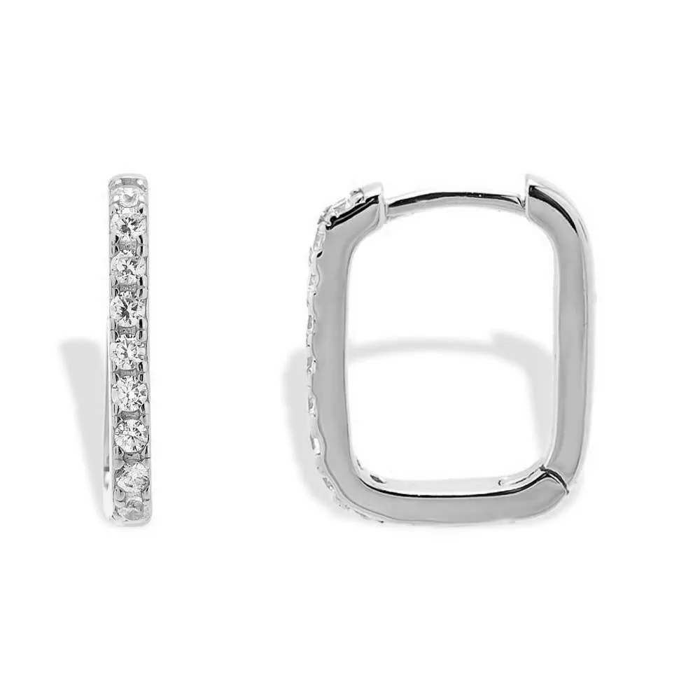 CZ U-Shape Huggie Earring sold by Adina Eden's product image thumbnail 4