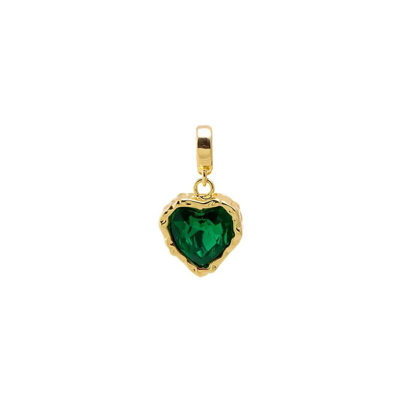 Green Heart CZ Charm sold by Adina Eden's