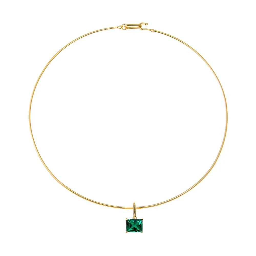 Colored CZ Emerald Charm
Solid Thin Wire Choker Necklace sold by Adina Eden's product image thumbnail 2