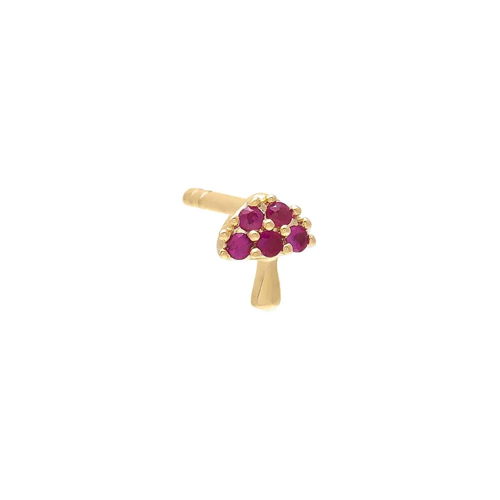 Tiny Mushroom Stud Earring 14K sold by Adina Eden's product image thumbnail 3