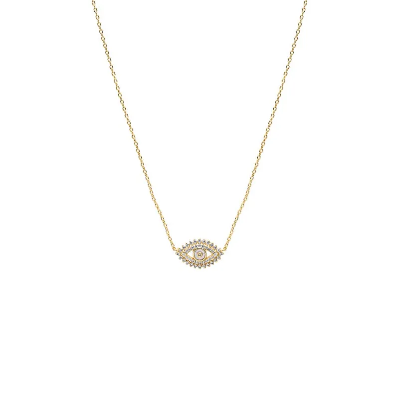 Evil Eye CZ Pendant Necklace sold by Adina Eden's