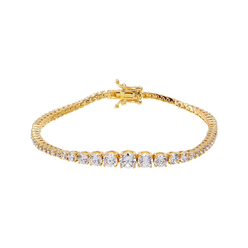 Center Graduated CZ Tennis Bracelet sold by Adina Eden's