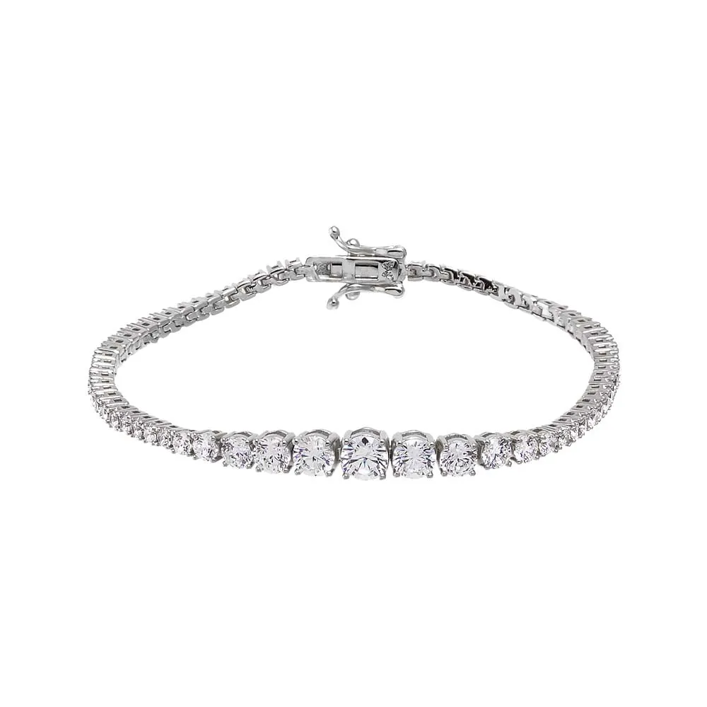 Center Graduated CZ Tennis Bracelet sold by Adina Eden's product image thumbnail 2