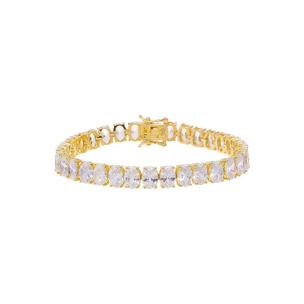 Classic Oval CZ Tennis Bracelet sold by Adina Eden's