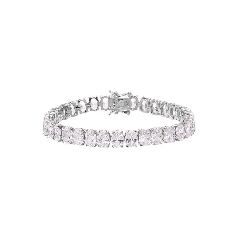 Classic Oval CZ Tennis Bracelet sold by Adina Eden's product image thumbnail 2