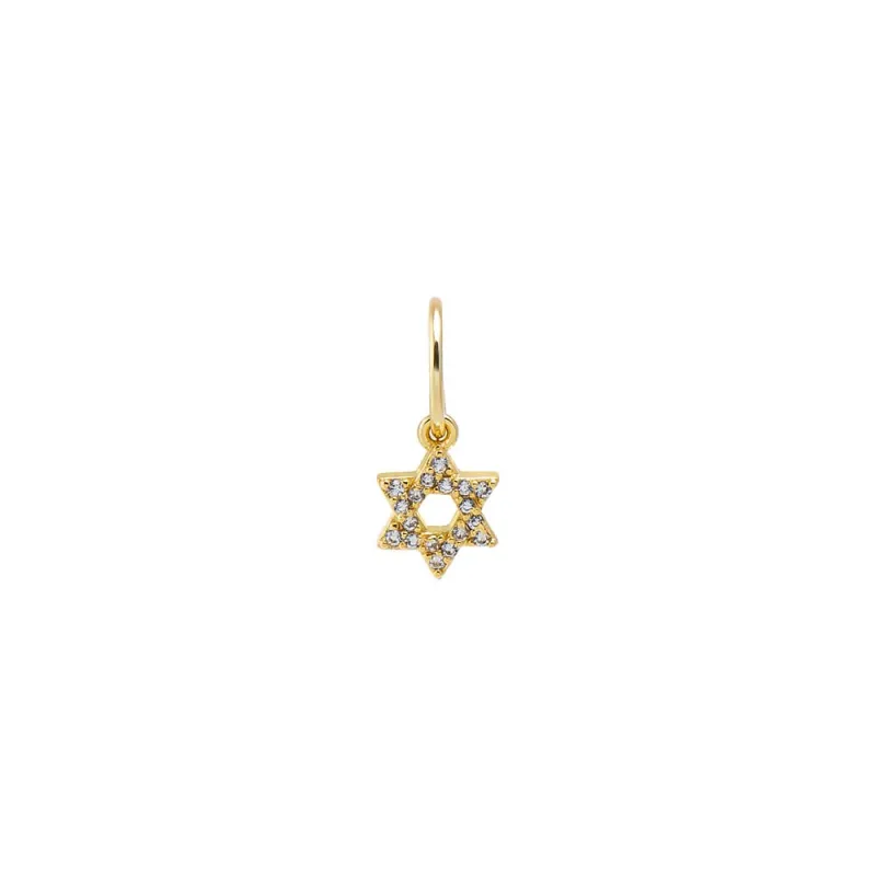 Mini Pave Star Of David Necklace Charm sold by Adina Eden's