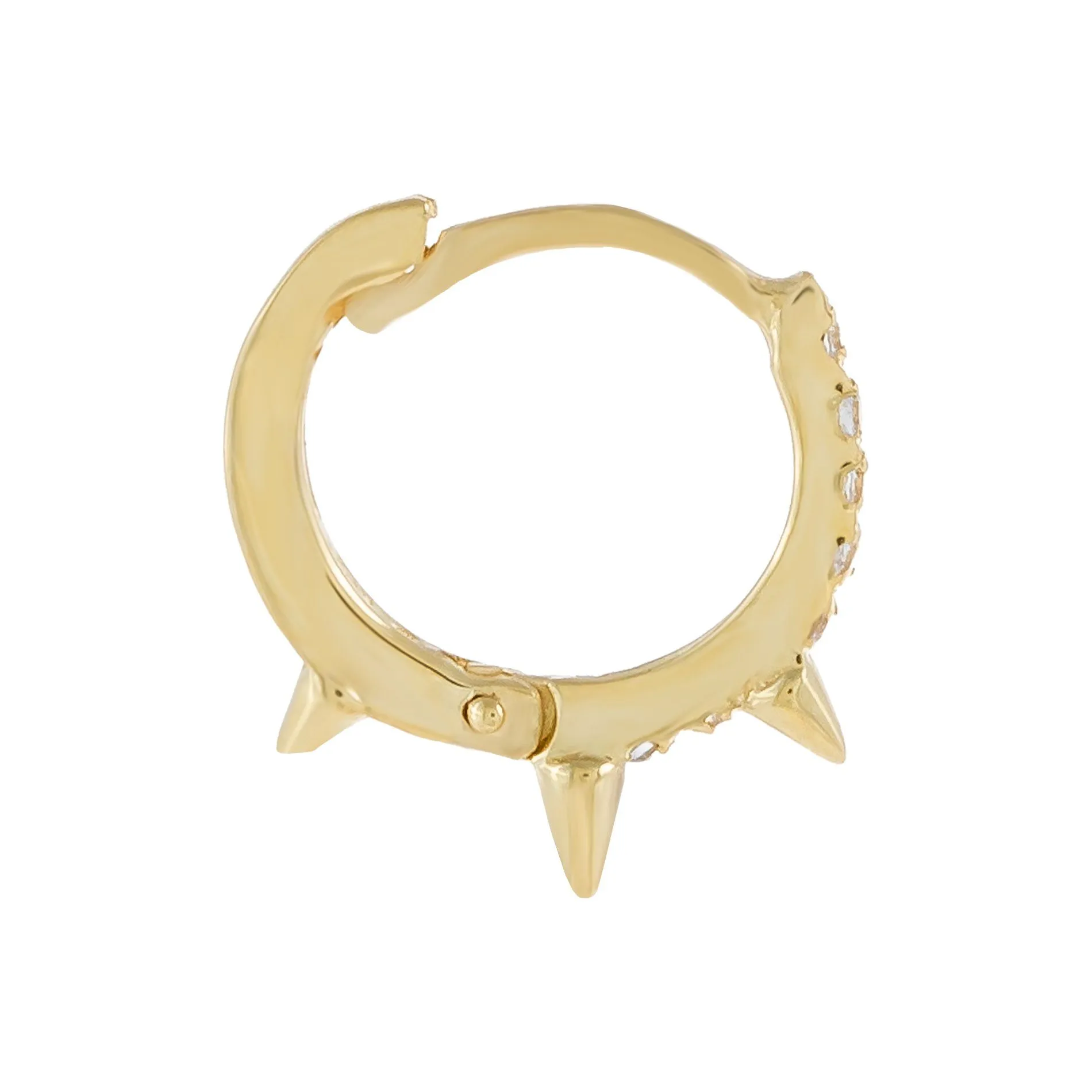 Cartilage CZ Spike Hoop Earring 14K sold by Adina Eden's product image thumbnail 3