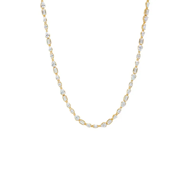 CZ Marquise Tennis Necklace sold by Adina Eden's