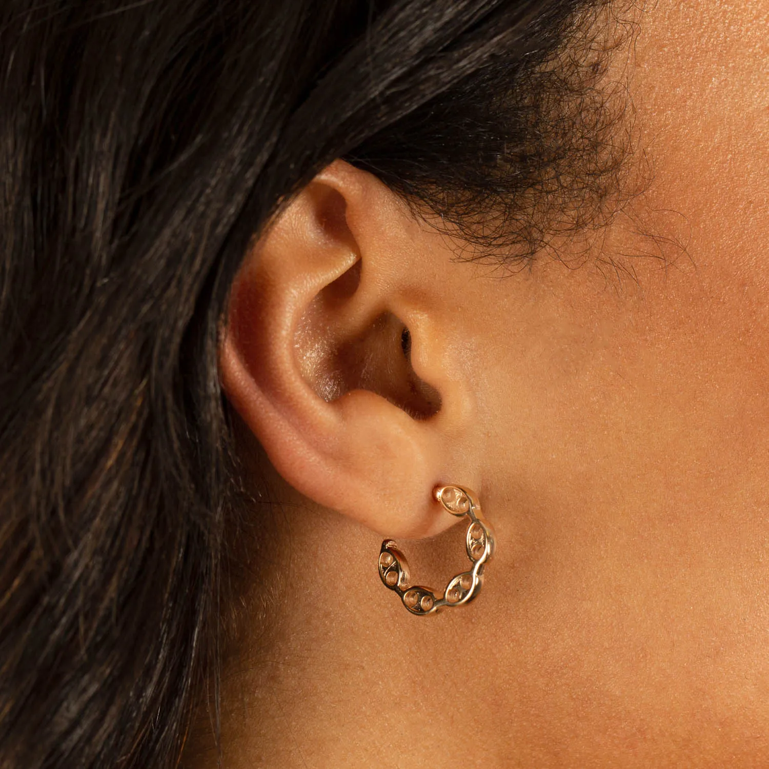 Flat Mariner Hoop Earring sold by Adina Eden's product image thumbnail 2